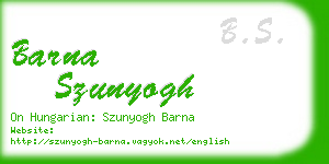 barna szunyogh business card